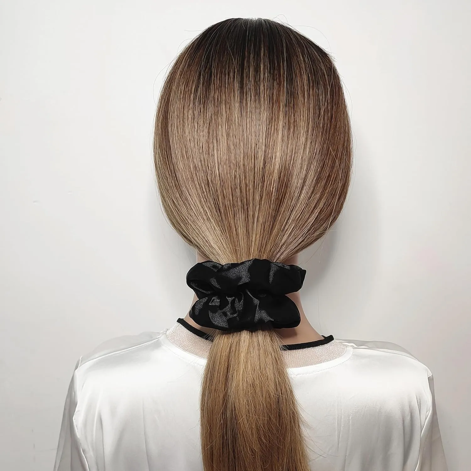 12 Pcs Satin Silk Scrunchies - Soft Hair Ties, Fashion Hair Bands, Hair Bow Ropes, Elastic Bracelet Ponytail Holders for Women and Girls (4.5 Inch, Classic Color Pair)