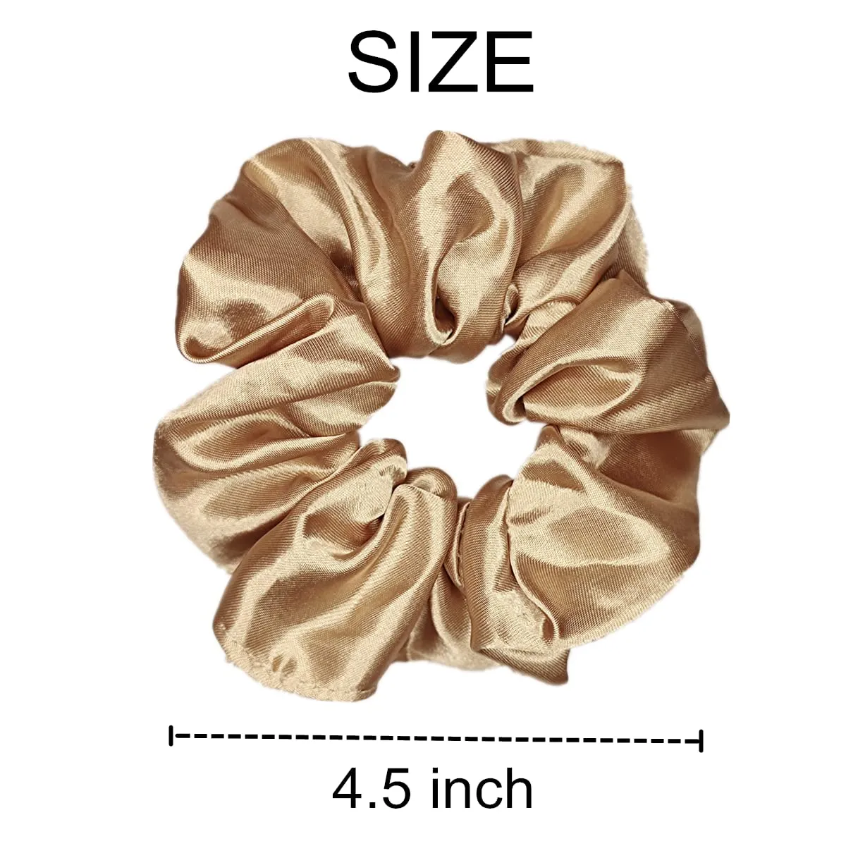 12 Pcs Satin Silk Scrunchies - Soft Hair Ties, Fashion Hair Bands, Hair Bow Ropes, Elastic Bracelet Ponytail Holders for Women and Girls (4.5 Inch, Classic Color Pair)