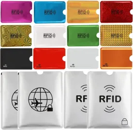 16 RFID Blocking Sleeves Set (12 Colorful Credit Card Protector RFID Blocking Sleeve & 4 RFID Passport Holder). Effectively Protect Your Credit, Debit, and ID Cards From Electronic Theft.