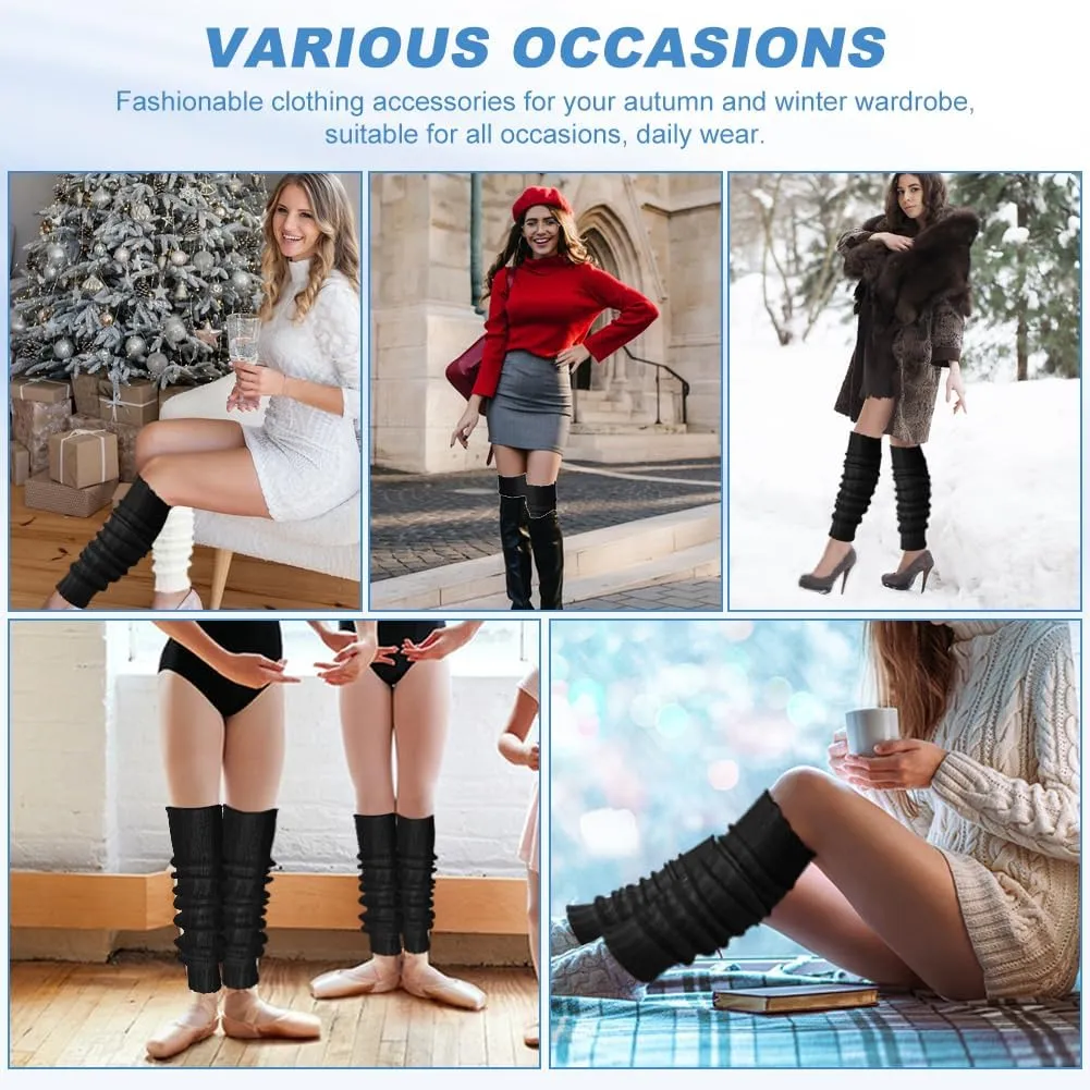 2 Pairs Y2K Long Ballet Leg Warmers for 80s Party Dance Sports