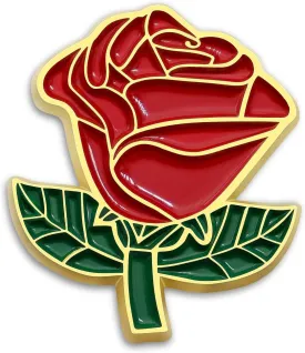 2/12/50/100Pcs Red Rose Flower Enamel Lapel Pin 1.2 -Brooch Badge For Men Women Clothes Bags Hats