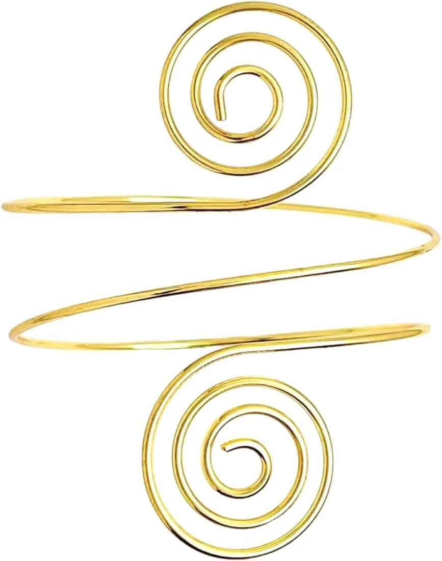 4-6 Pcs Arm Cuff Upper Arm Band Cuff Bracelet Bangle for Women Adjustable Armband Set