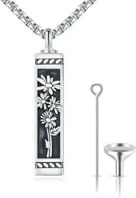 925 Sterling Silver Cremation Jewelry Urn Pendant Necklace for Ashes with Stainless Steel Chain
