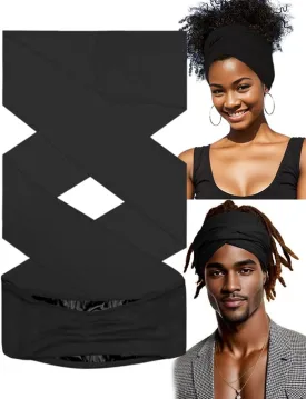 Ababalaya Satin Lined Open Turban Headband Mens Sweatband Sports Headband
