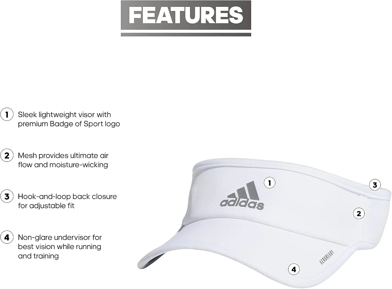 adidas Superlite, Sun Visor Hat for Women, Sport Performance, Outdoor Activities