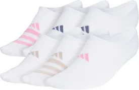 adidas Women's Superlite 3.0 6-Pack Super No Show, Athletic Socks, Invisible Ultra Low-Profile, Cushion & Arch Compression