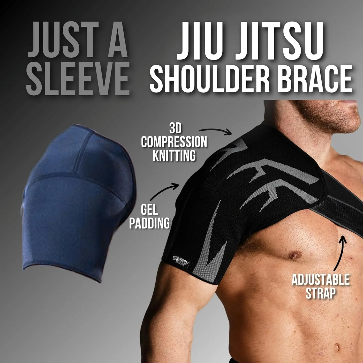 Anaconda Fightwear Shoulder Brace (Medium) -Rotator Cuff Compression Support with Gel Pad for Shock Absorption & Joint Health -Adjustable Fit for Left/Right Shoulder -Ideal for Athletes, Men and Women