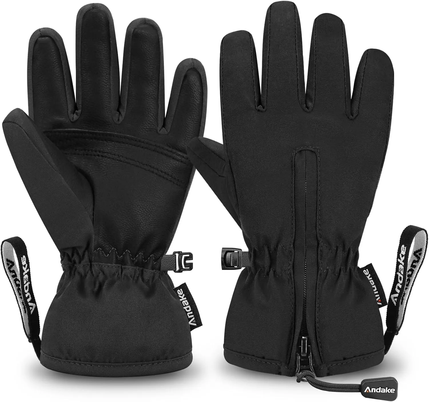 Andake Waterproof &Breathable Kids Snow Gloves 2-10Y Toddler Winter Warm Ski Gloves Kids Mittens for Boys Girls