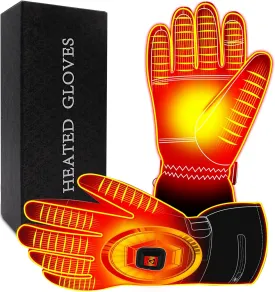 Autocastle 7.4V Heated Gloves Men Women Rechargeable Electric Battery Gloves Waterproof Touchscreen Thermal Gloves Winter Warm Gloves Climb Hike Hunt Ski Camp Cycle Hand Warmer