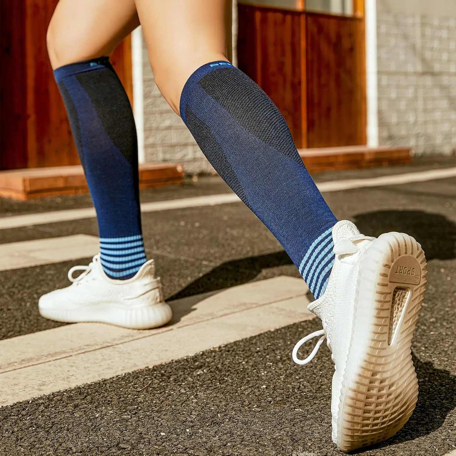Bamboo Viscose Compression Socks for Women and Men(2/3/4 Pairs) - Knee High Support for Circulation, 15-20 mmHg