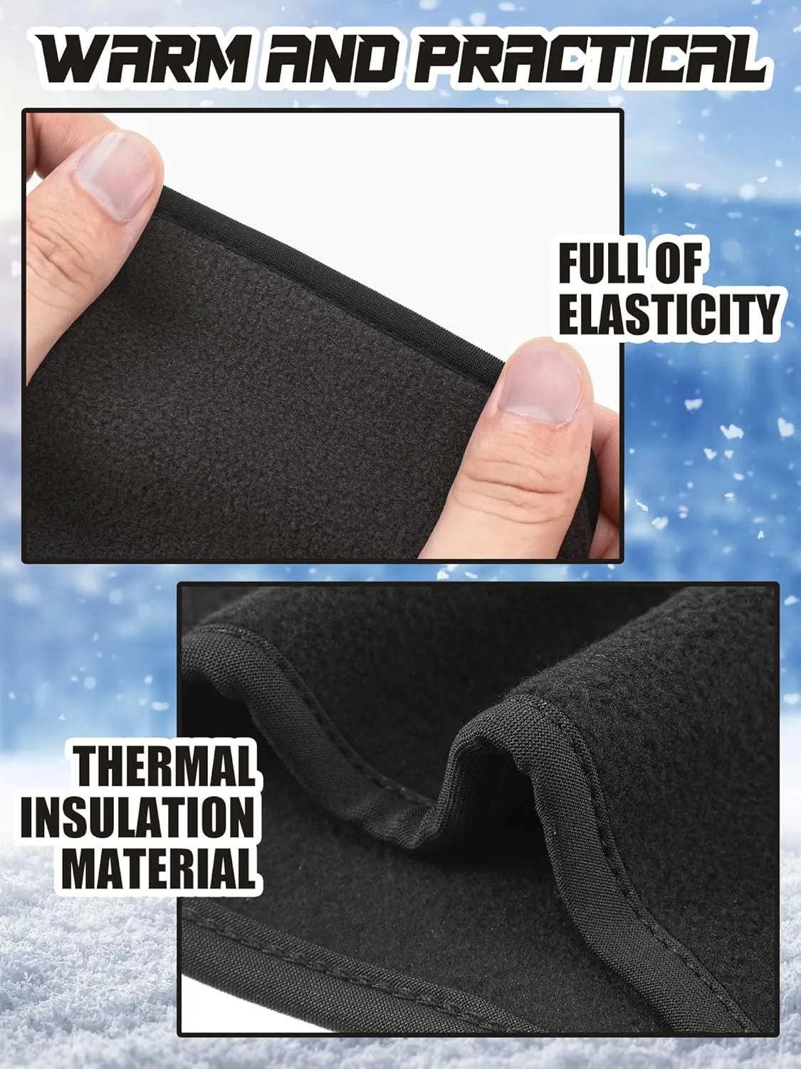 BBTO 3 Pcs Ear Warmer Fleece Headbands Ear Muffs Winter Running Gear for Women Men Adult