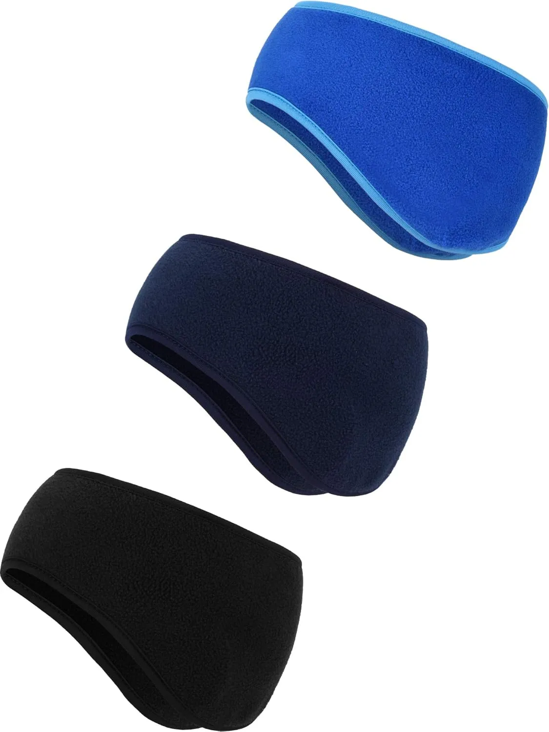 BBTO 3 Pcs Ear Warmer Fleece Headbands Ear Muffs Winter Running Gear for Women Men Adult