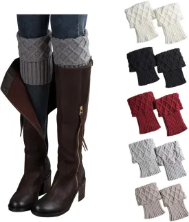 Bestjybt Womens Short Boots Socks Crochet Knitted Boot Cuffs Leg Warmers Socks