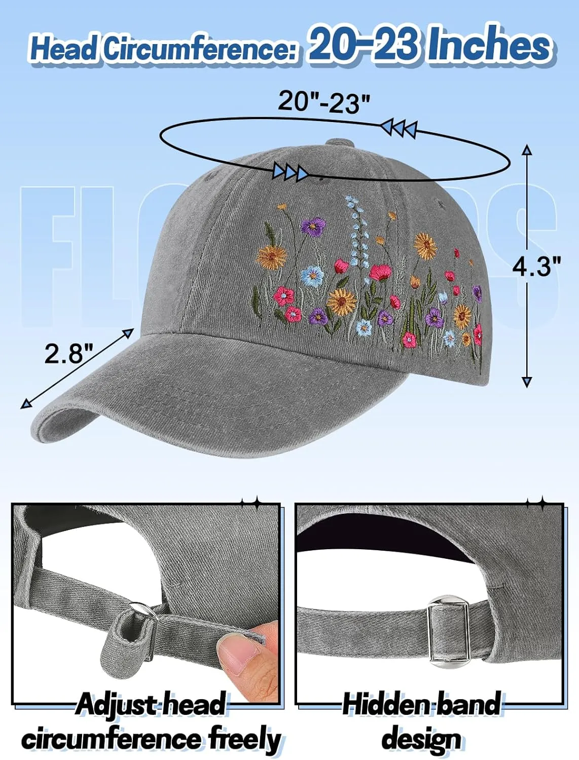 Biggun Embroidered Baseball Cap - Adjustable Hat, Soft Breathable Poly Hats for Women Men Gifts