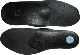 Black Leather Insoles for Women Orthopedic Insoles for Flat Feet and Plantar Fasciitis Thin Arch Support Shoe Pad for Metatarsal and Heel Spurs, Womens 7.5-8 M US