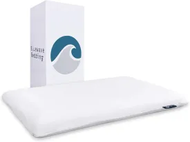 Bluewave Bedding Ultra Slim Gel Memory Foam Pillow for Stomach and Back Sleepers - Thin, Flat Design for Cervical Neck Alignment and Deeper Sleep (2.75-Inches Height, Standard Size)