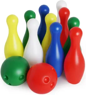 Boley Kids Bowling Set - 12 Piece Toddler Bowling Game - Indoor Outdoor Lawn Bowling Kit for Children - Lightweight, Safe, Family Play Set - Ideal Toy for Preschoolers, Garden Games, Party Fun