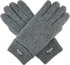 BRUCERIVER Men's Pure Wool Knitted Gloves with Thinsulate Lining