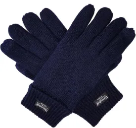 BRUCERIVER Men's Pure Wool Knitted Gloves with Thinsulate Lining