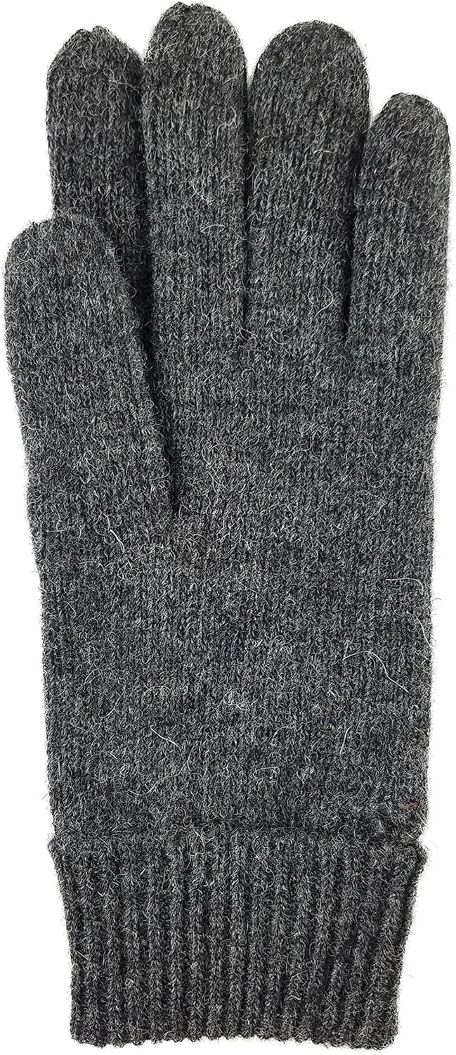 BRUCERIVER Men's Pure Wool Knitted Gloves with Thinsulate Lining