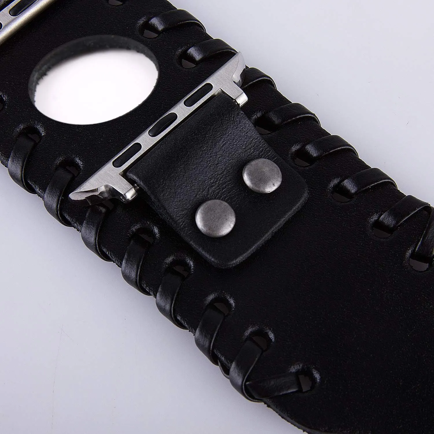 Compatible with Apple Watch Ultra SE Series 8 7 6 5 4 3 38mm 40mm 41mm 42mm 44mm 45mm 49mm Band for Men Women, Unisex Retro Nordic Viking Cuff Bracelet Leather Band Compatible with Iwatch Bands