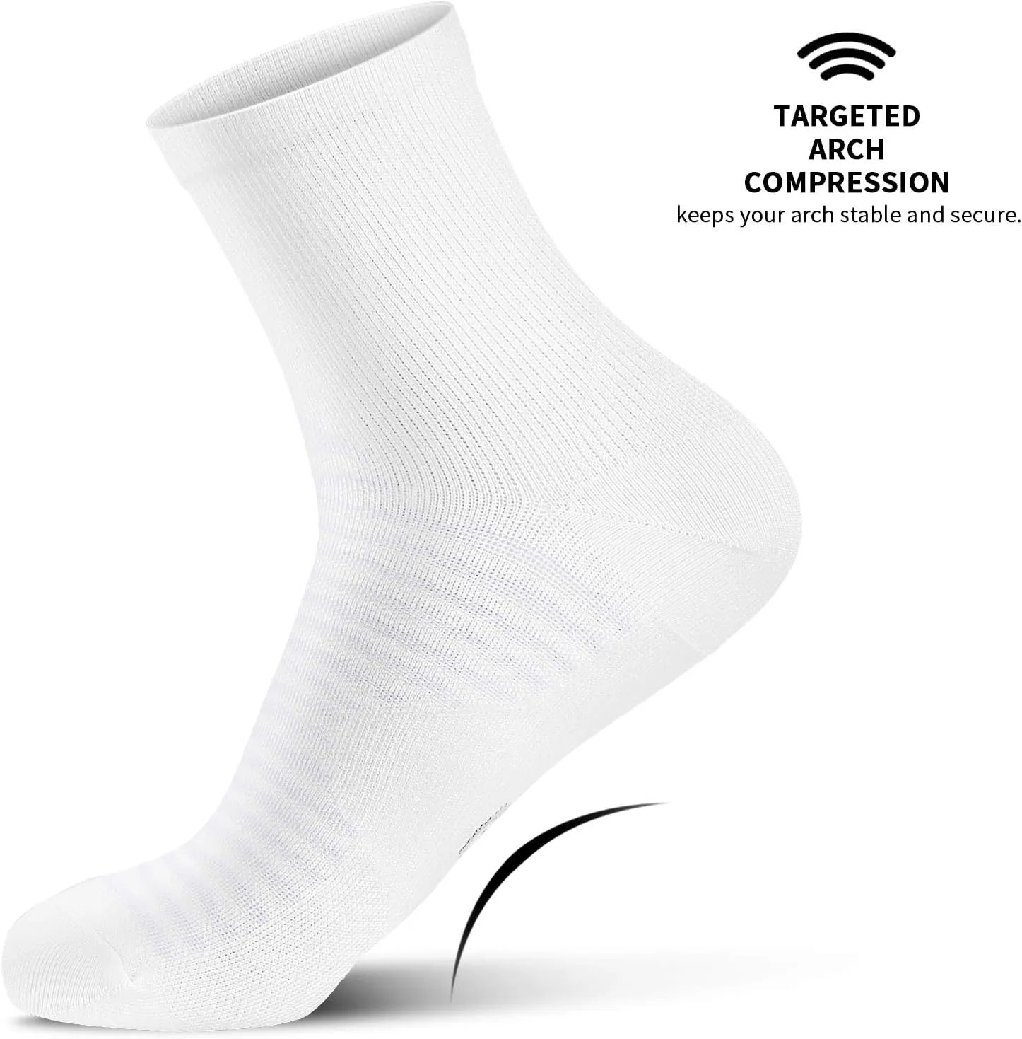 Compression Running Ankle Socks for Men and Women (6 Pairs), Quarter Athletic Socks for Running, Cycling, Golf, Work