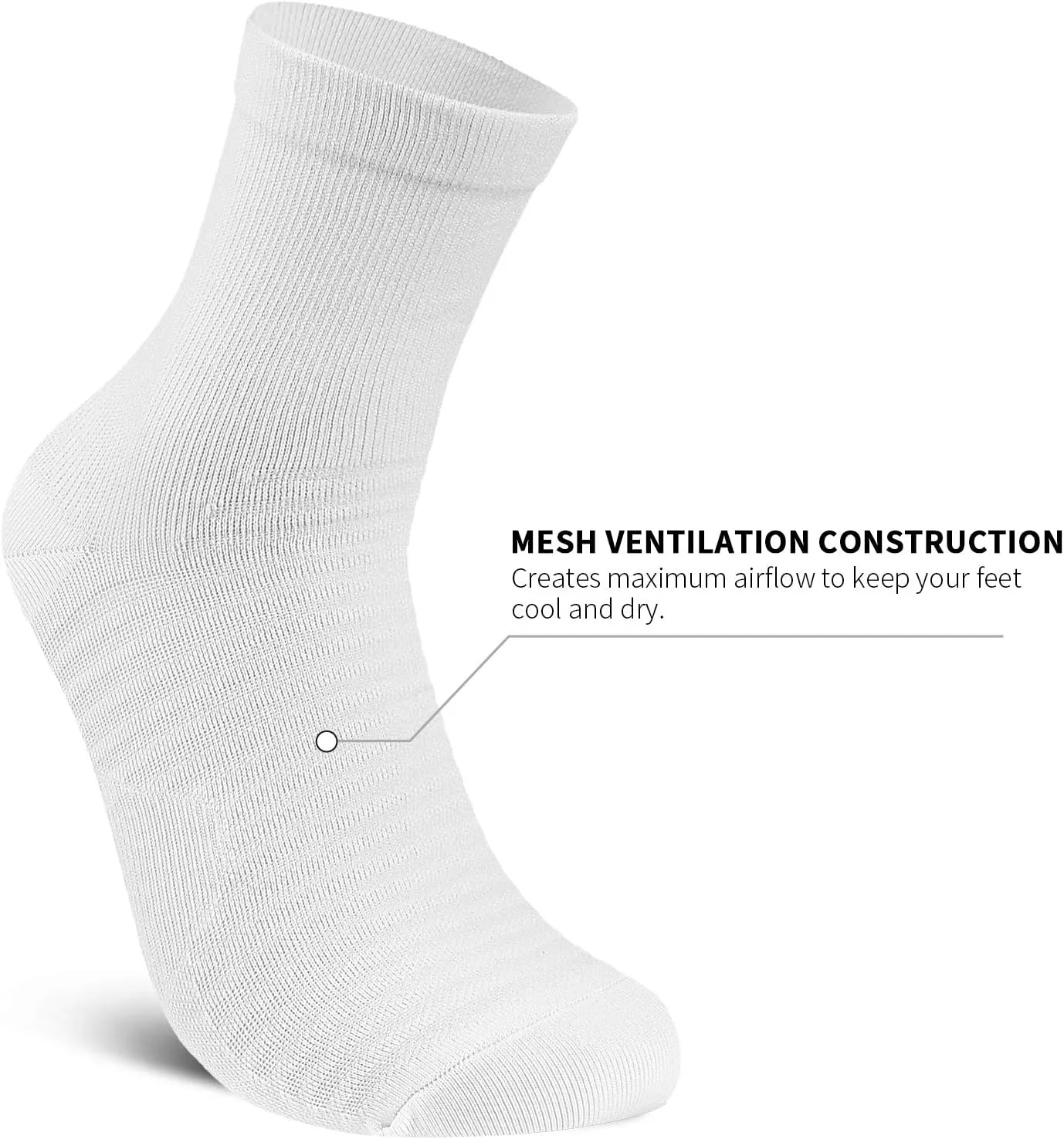 Compression Running Ankle Socks for Men and Women (6 Pairs), Quarter Athletic Socks for Running, Cycling, Golf, Work