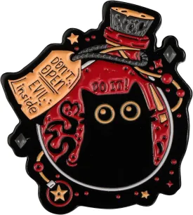 Cute Black Cat Enamel Pin for Women Men Bottled Menace Evil Black Cat Brooch Pin Lapel Badge Pins for Backpack Bag Jewelry