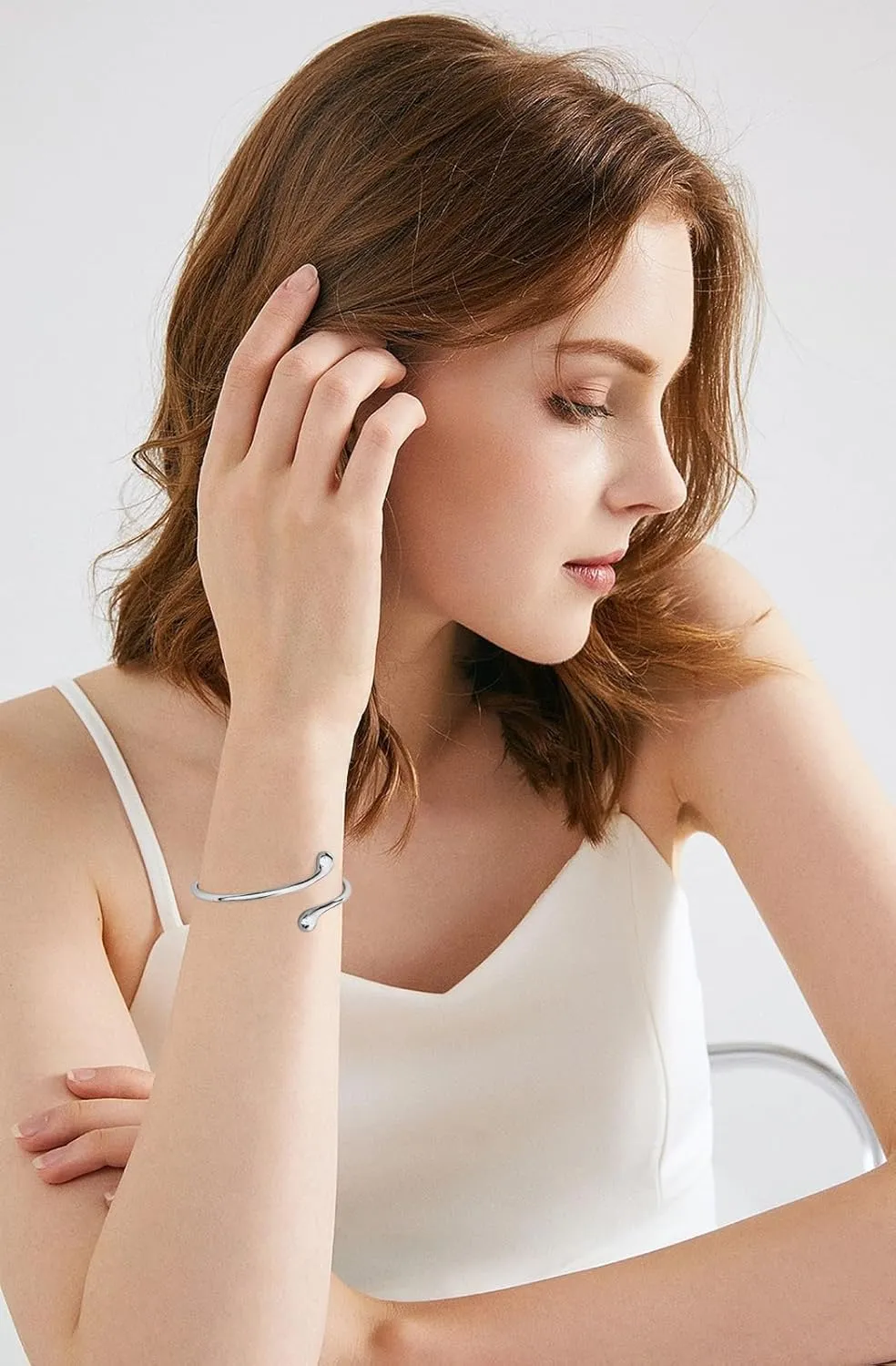 Dainty Thin Cuff Bangle Bracelets for Women Adjustable Gold Cuff Bracelet Minimalist Gold Open Bangle Wrist Cuff Bracelets