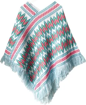 Disimlarl Women's Cloak Ethnic Style Sweater Poncho Loose Knit Pullover Shawl Bat Sleeved Casual Cape