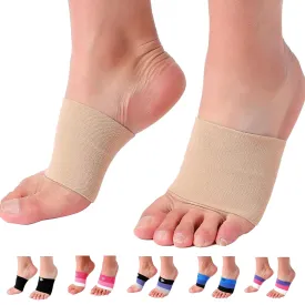 Doc Miller Arch Support Sleeves for Feet  Plantar Fasciitis Brace for Foot Pain Relief, Compression Socks, Heel Spurs, Fallen Arches, Orthotic Aid, and Planters Facetious Relief, 1 Pair
