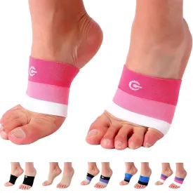 Doc Miller Arch Support Sleeves for Feet  Plantar Fasciitis Brace for Foot Pain Relief, Compression Socks, Heel Spurs, Fallen Arches, Orthotic Aid, and Planters Facetious Relief, 1 Pair