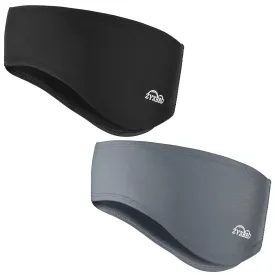 Ear Warmers for Women and Men-Fleece Winter Ear Warmer Headband Ear Muffs for Jogging Running Hiking Cycling Skiing (Black Gray)
