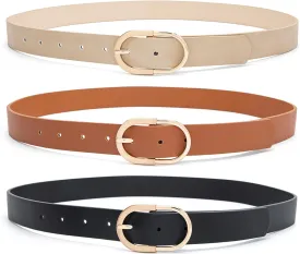 Earnda Womens Belts for Jeans Faux Leather Strap