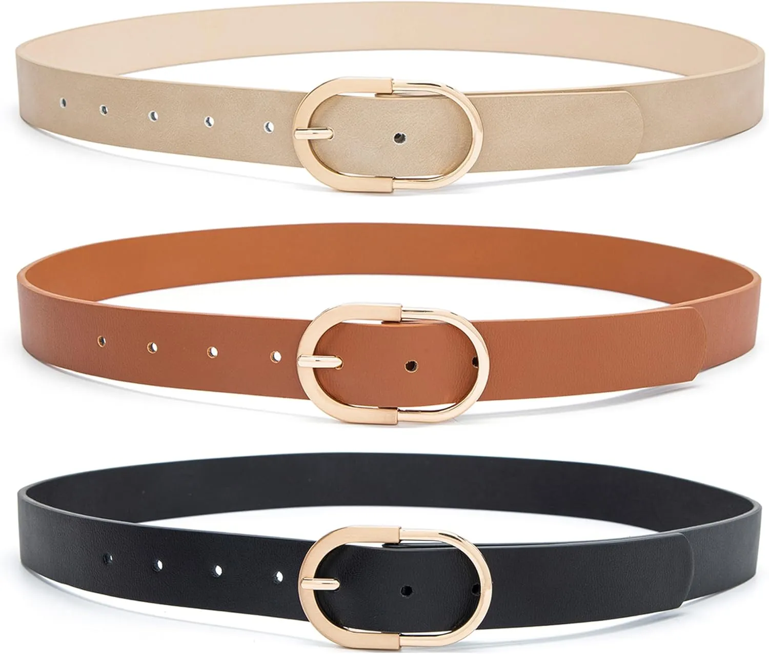 Earnda Womens Belts for Jeans Faux Leather Strap