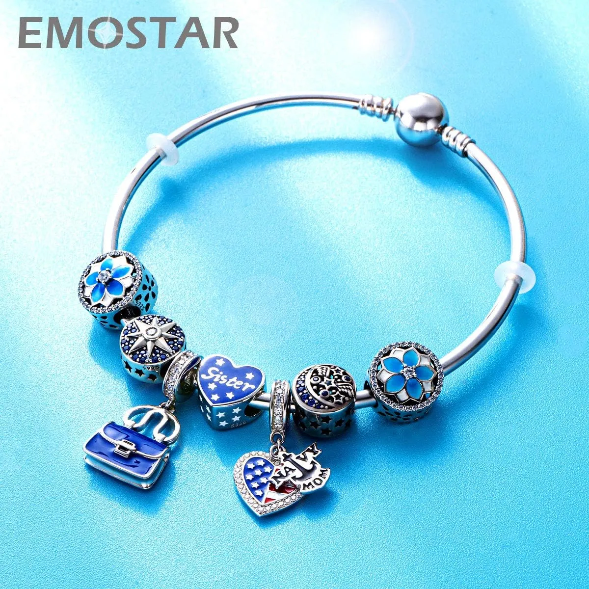 EMOSTAR Mothers Day Series Charms, 925 Sterling Silver Mother Daughter Sister, Tree Man, Family Tree of Love, Best Friend, Mom Heart Beads, Gifts for Family/European Women Bracelet