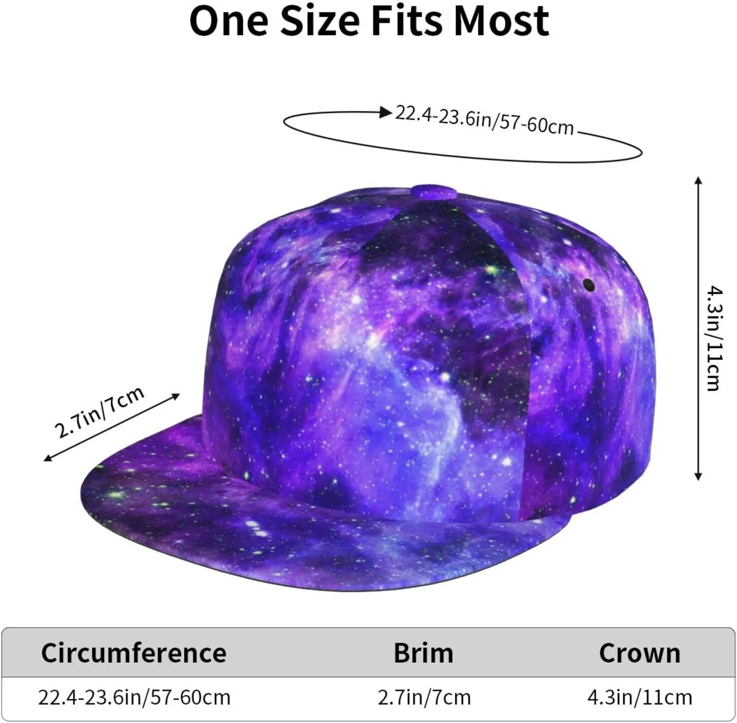 Fashion Galaxy Baseball Cap for Men Women Unisex Adjustable Trucker Hats Snapback Sun Hat Galaxy Flat Bill Brim Hats
