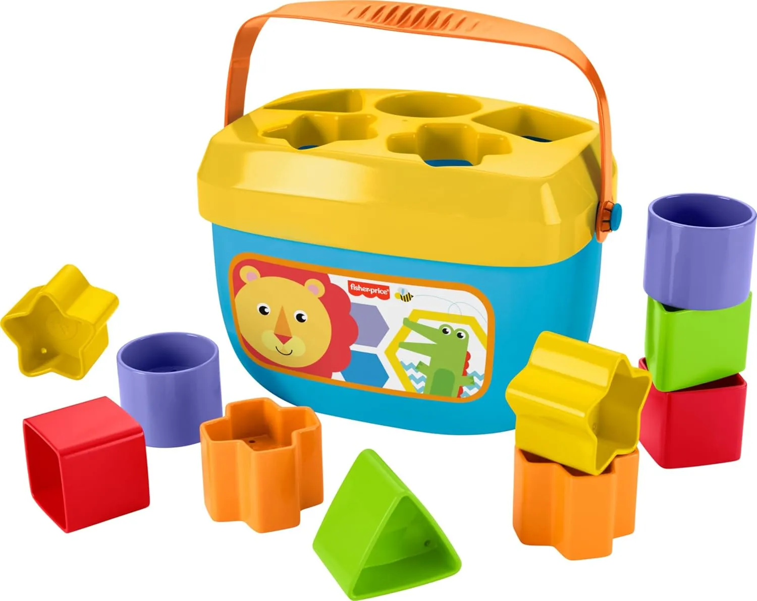 Fisher-Price Infant Toy Set, Babys First Blocks (10 Shapes) and Rock-a-Stack Ring Stacking Activity for Ages 6  Months (Amazon Exclusive)