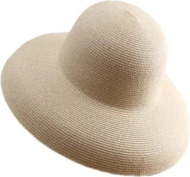 Floppy Wide Brim Summer Beach Straw Hat UPF Straw Sun Hat for Women Girl
