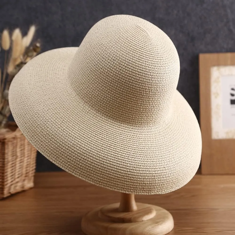 Floppy Wide Brim Summer Beach Straw Hat UPF Straw Sun Hat for Women Girl