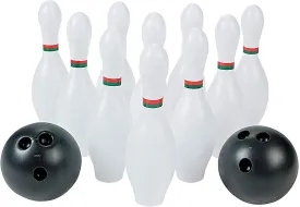 Fun Express Kids Bowling Set  10 Colorful Plastic Pins & 2 Balls  Ideal Indoor & Outdoor Fun Game Nights Birthday Parties Family Entertainment & Active Play  Perfect for Kids & Toddlers  12 Pieces