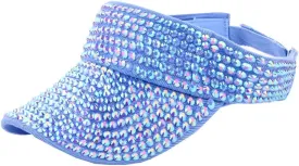 Gudessly Shiny Rhinestones Sport Sun Visor Adjustable Summer Cap Visor Caps for Women Men
