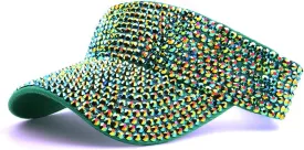Gudessly Shiny Rhinestones Sport Sun Visor Adjustable Summer Cap Visor Caps for Women Men