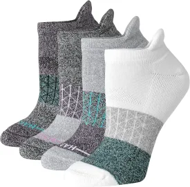 Hanes Women's Cushioned No Show Tab Socks, Absolute Active No Show Socks for Women, 4-pairs