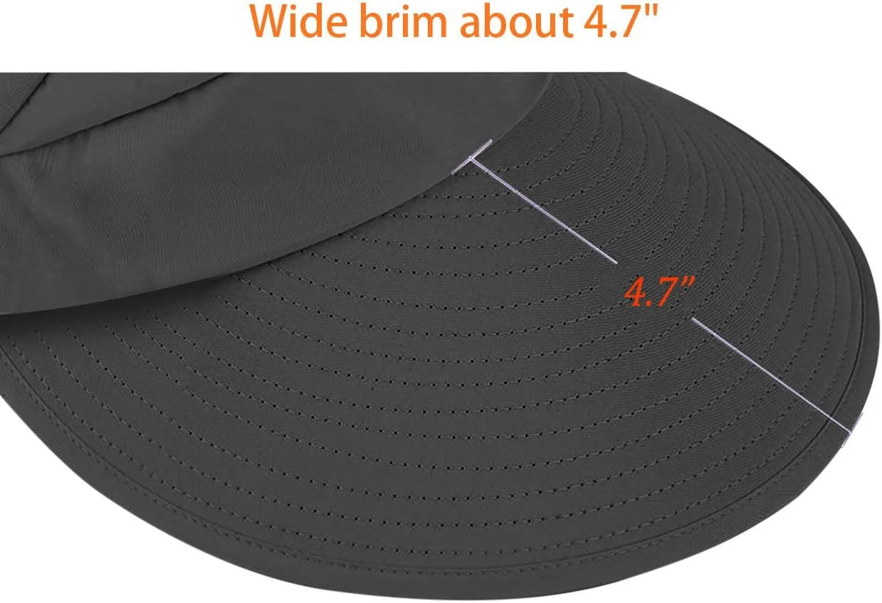 HINDAWI Sun Hats for Women Wide Brim UV Protection Sun Hat Summer Beach Packable Visor