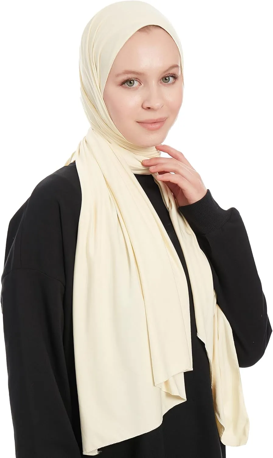 Jersey Hijab Scarf for Women - Jersey Hijab Muslim Headscarf Shawl - Lightweight Fashion Scarf Muslim Head Wrap Shawl