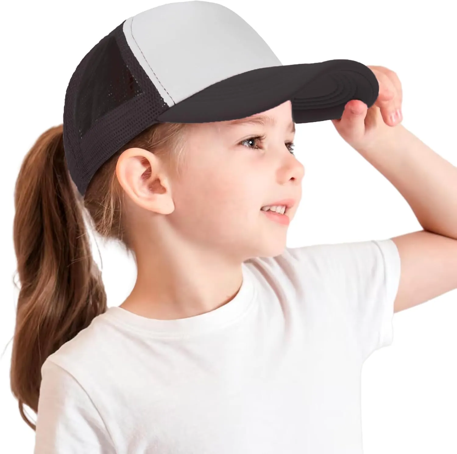 Kids-Girls Trucker-Hat Adjustable-Baseball-Cap Toddler-Boys Outdoor-Summer - Mesh Sun Hats Fit for 2-6 Years