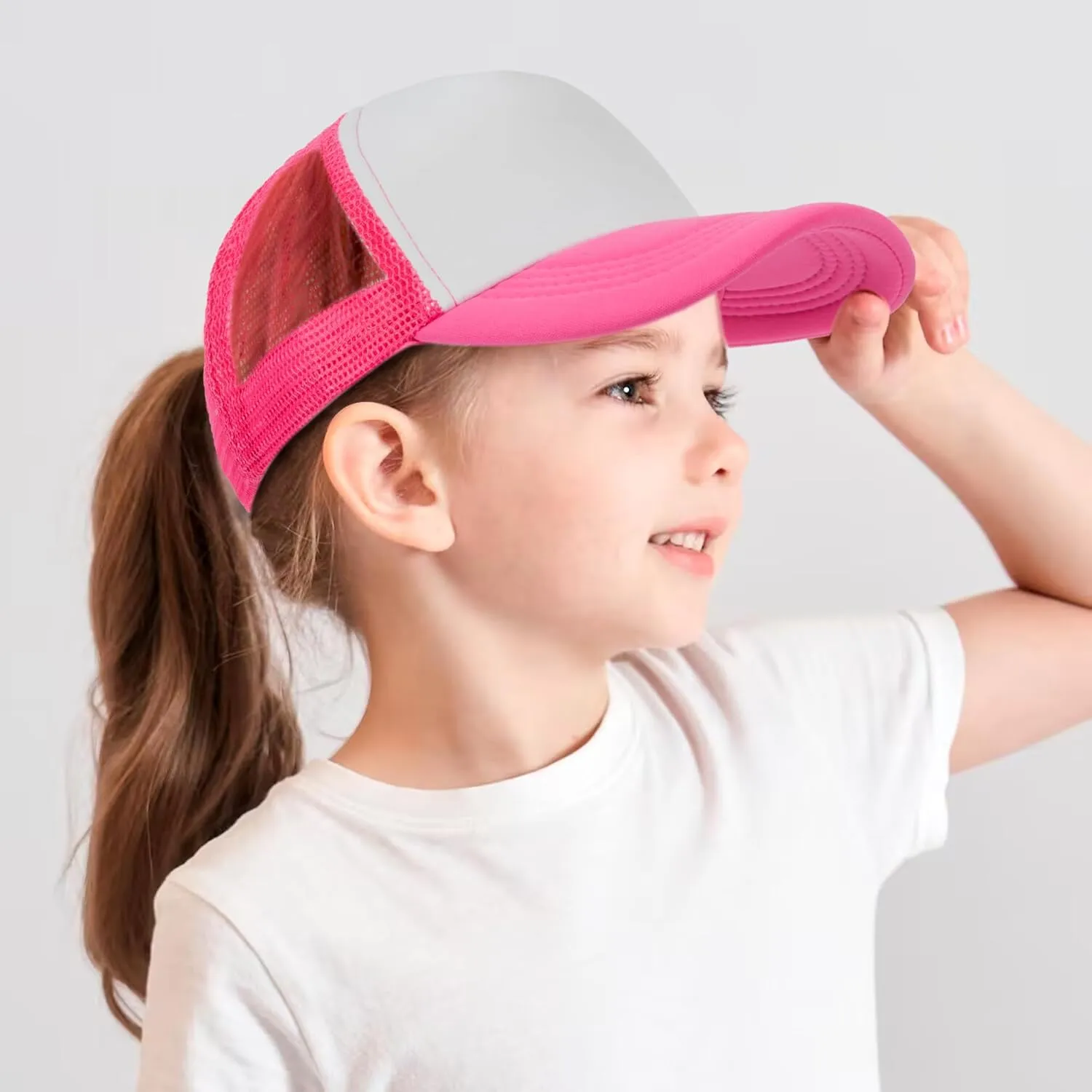 Kids-Girls Trucker-Hat Adjustable-Baseball-Cap Toddler-Boys Outdoor-Summer - Mesh Sun Hats Fit for 2-6 Years