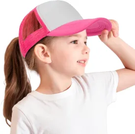 Kids-Girls Trucker-Hat Adjustable-Baseball-Cap Toddler-Boys Outdoor-Summer - Mesh Sun Hats Fit for 2-6 Years
