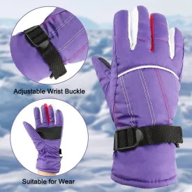 Kids Snow Gloves - Winter Waterproof Mittens for Girls